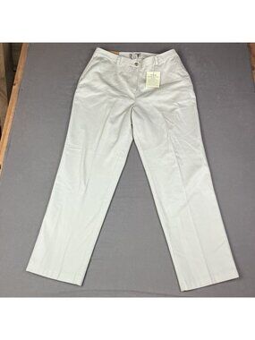 L.L. Bean Women’s Size 14 Chino Khaki Pants Classic Fit Curvy Stone NWT!